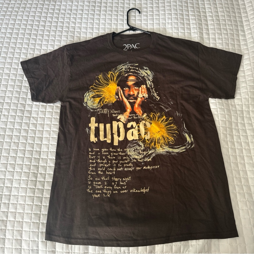Vintage Tupac Brown Graphic T-Shirt (L)